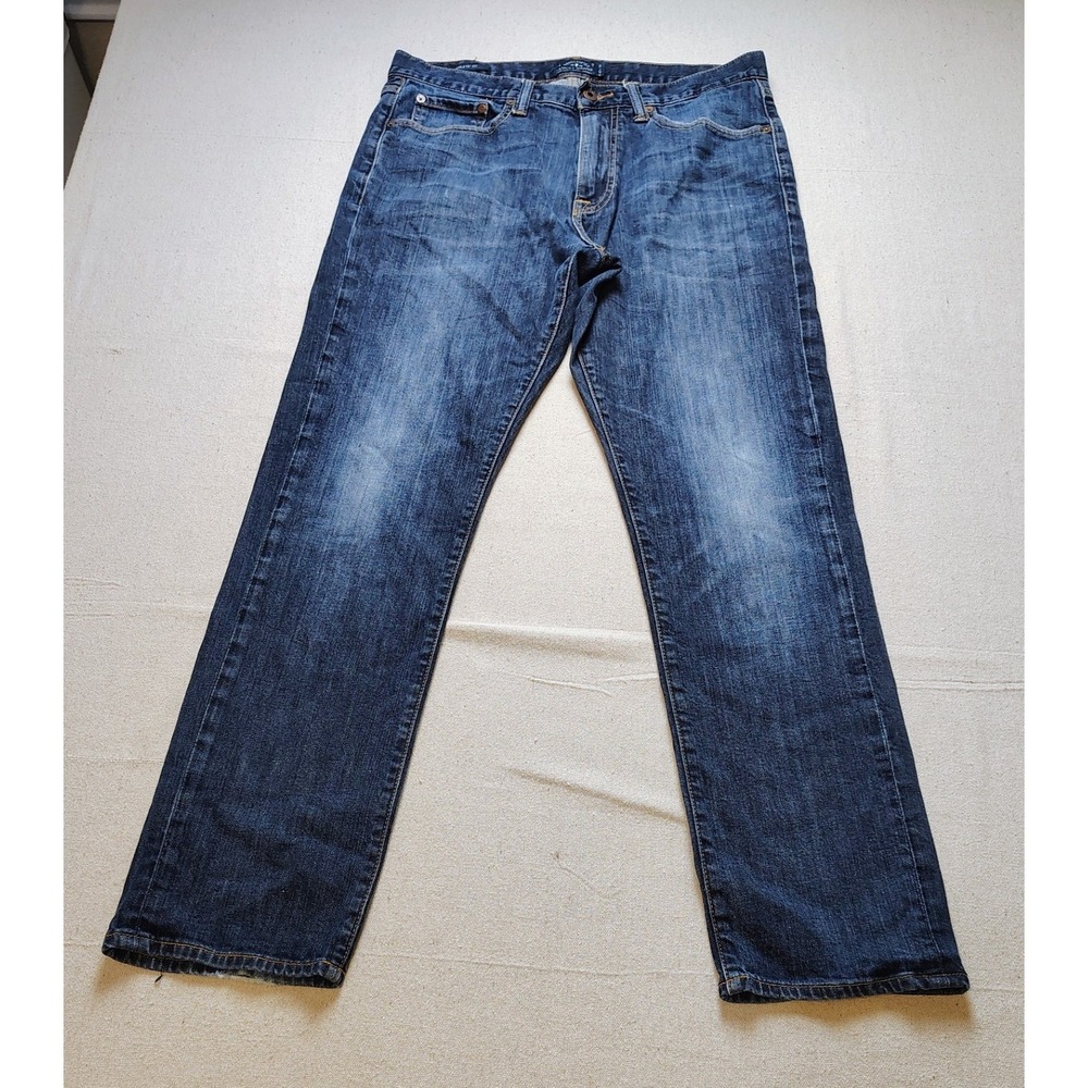 Lucky Brand 410 Athletic Fit Mens Jeans 33x32‎ Dark Wash Blue Denim Stretch 20